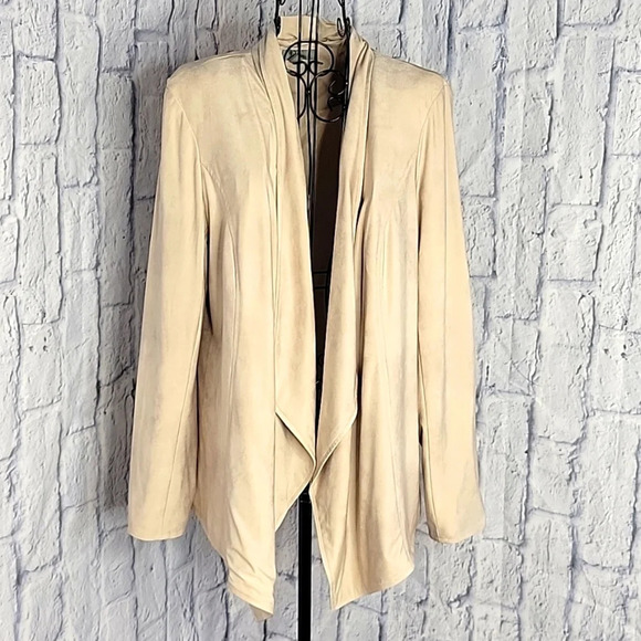 JM COLLECTION Light Tan Jacket Size Medium‎ - Picture 1 of 6
